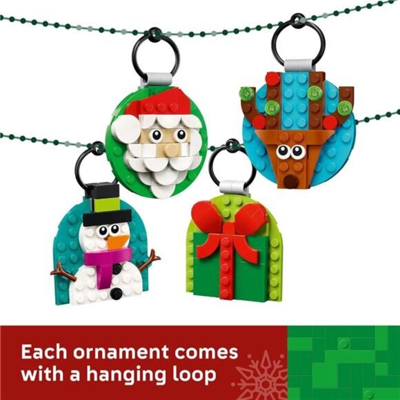 LEGO Christmas Ornaments Building Set Holiday Decorations Kids Boys Girls Ages 6 - Picture 6 of 7
